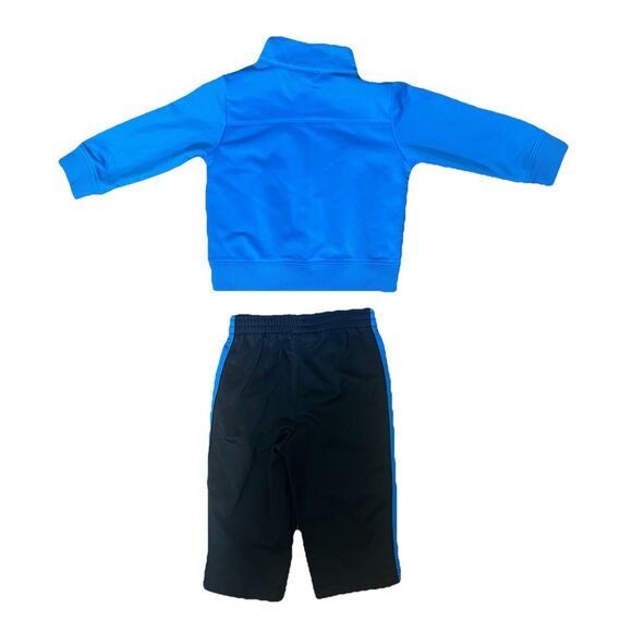 Nike Sz 12 Months Baby Full Zip Front Activewear Track Outfit Blue Blk Orange - Picture 4 of 5